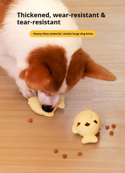 Fish Shaped Dog Treat Dispenser, Food Grade Silicone Slow Feeder - Features and Details
