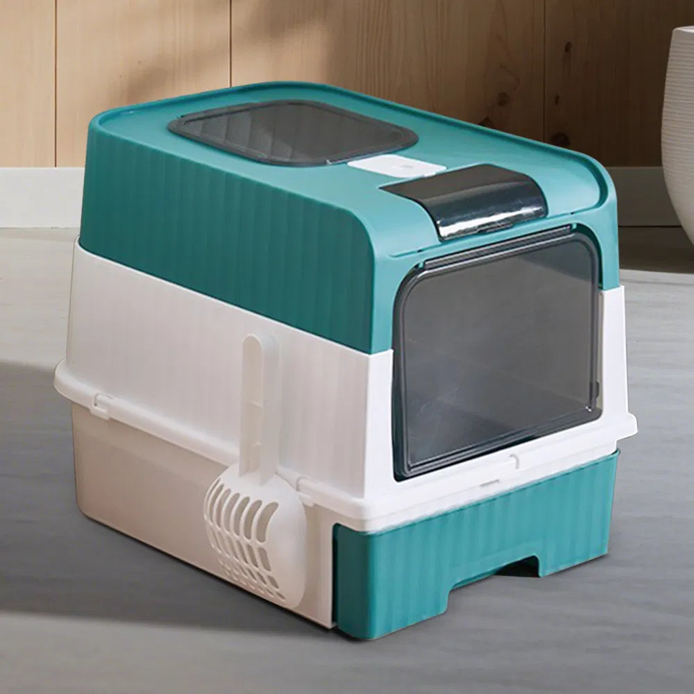 Magic Cube Cat Litter Box, Enclosed with Pull Out Drawer, for Large Cats - Image 7 of 9