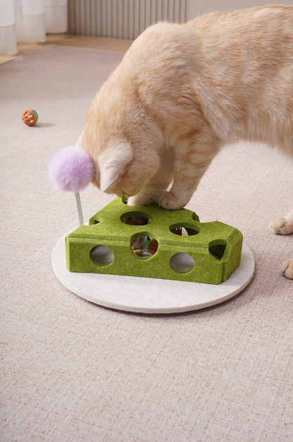 Cat Puzzle Toy Box with Ball and Spring Wand, Suction Cup Base - Image 8 of 12