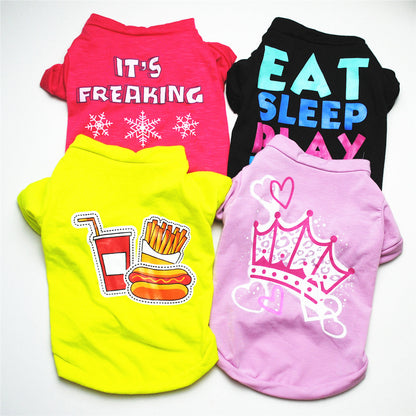Breathable Cotton Dog Vest for Summer, Lightweight Cooling Shirt - Size Reference