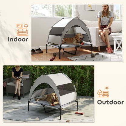 Elevated Dog Bed with Removable Canopy, Cooling Pad and Storage Bag - Size Reference