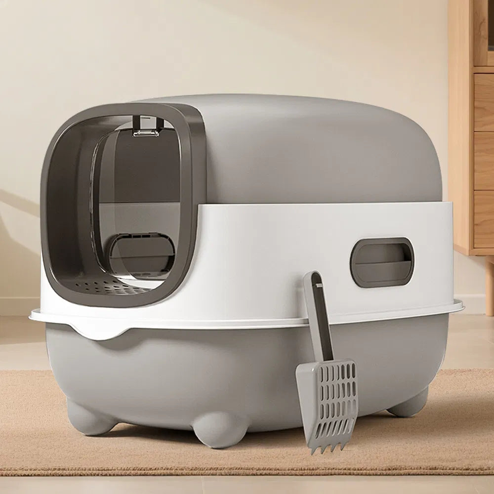 High Capacity Enclosed Cat Litter Box, Odor Lock, Scratch Resistant - Image 7 of 8