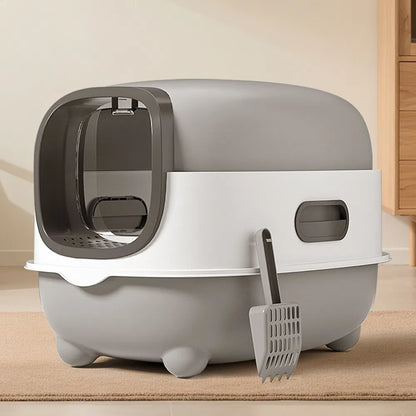 High Capacity Enclosed Cat Litter Box, Odor Lock, Scratch Resistant - Image 7 of 8