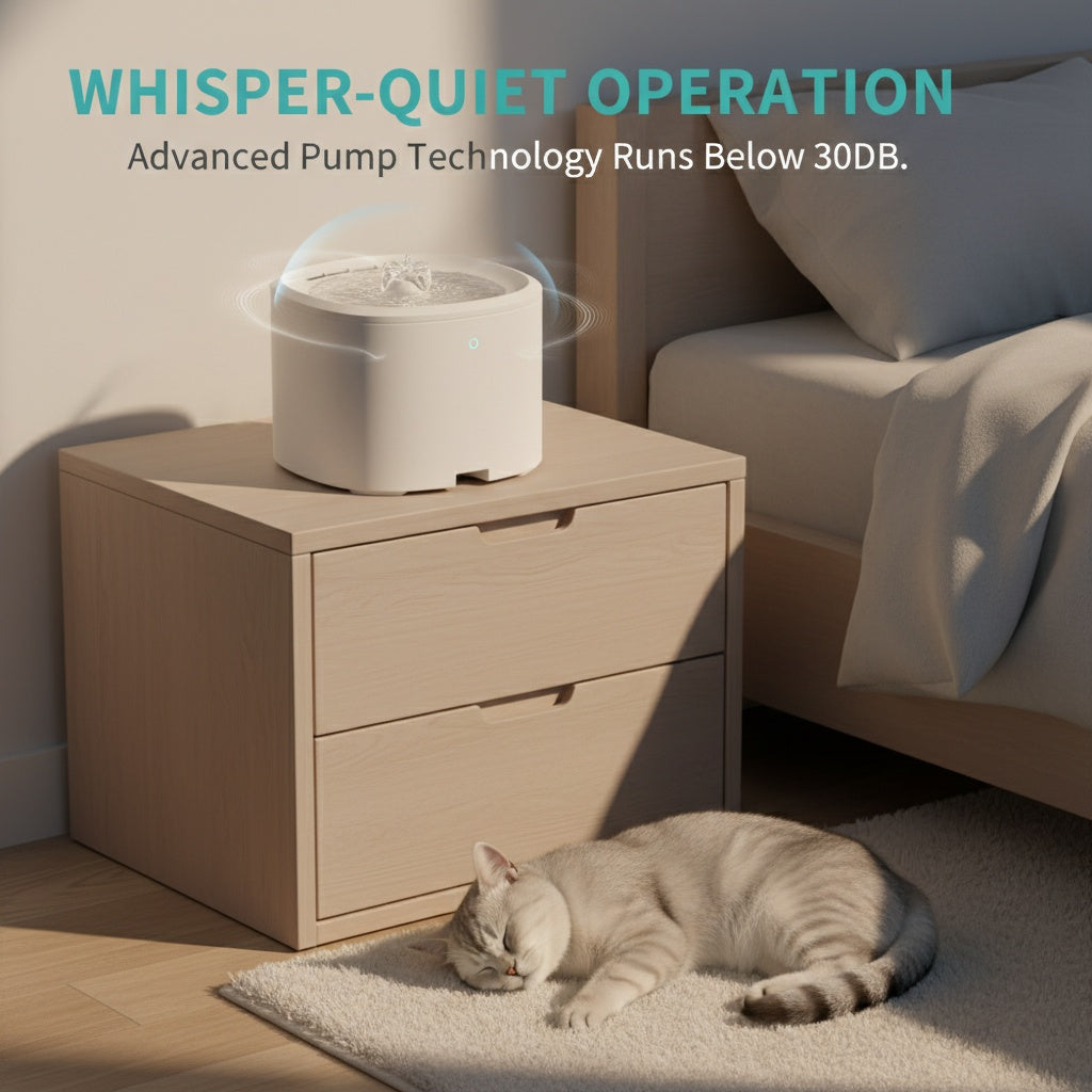 Anti Dry Burn Pet Water Fountain 3L, USB Rechargeable, Motion Sensor - Detailed View