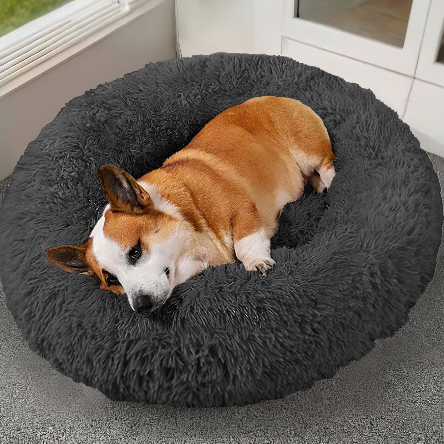 Soft Warm Fleece Pet Bed, Cozy Nest Sofa Cushion for Dogs and Cats - Image 11 of 13