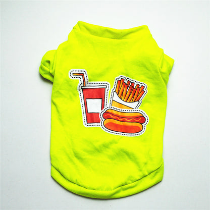 Breathable Cotton Dog Vest for Summer, Lightweight Cooling Shirt - Side Angle