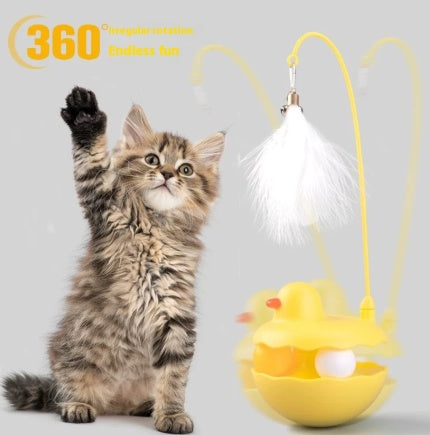Interactive Duck Cat Toy, Removable and Washable, for Indoor and Outdoor Play - Detailed View