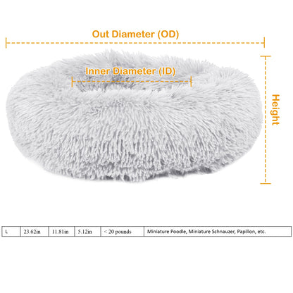 Soft Warm Fleece Pet Bed, Cozy Nest Sofa Cushion for Dogs and Cats - Detailed View