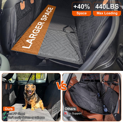 Waterproof Dog Car Seat Cover for Back Seat with Mesh Window and Storage - Image 10 of 11