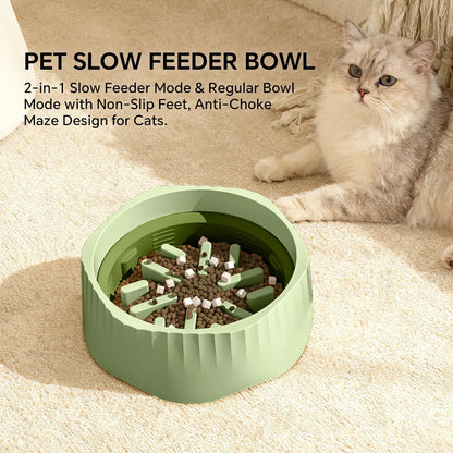 Dual Mode Cat Slow Feeder Bowl, Switchable Fast and Slow Feed - Image 7 of 9