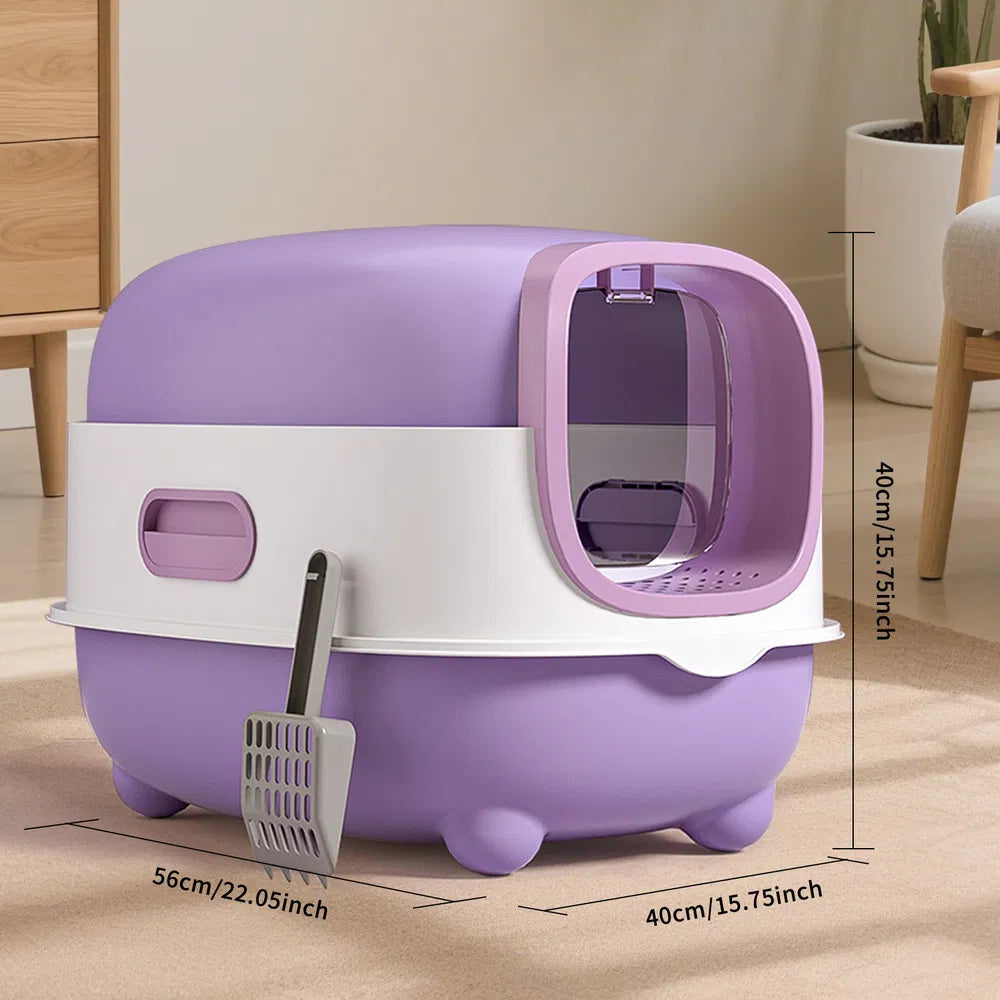 High Capacity Enclosed Cat Litter Box, Odor Lock, Scratch Resistant - Image 8 of 8