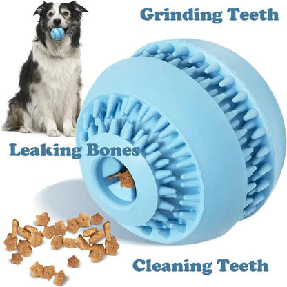 Interactive Dog Treat Ball, Chewing Toy for Small and Medium Dogs - Side Angle