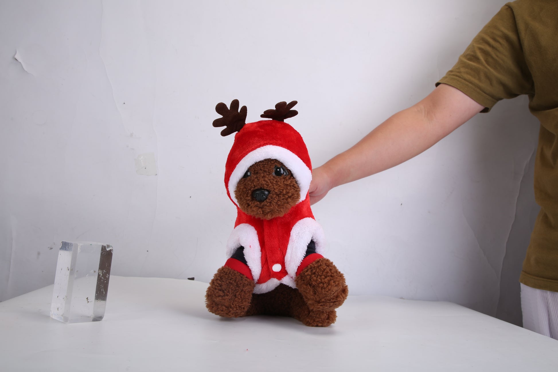 Pet Christmas Costume, Santa Claus Reindeer Outfit for Small and Medium Dogs and Cats - Image 9 of 10