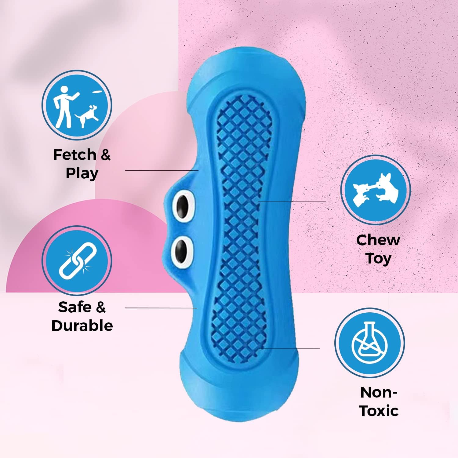 Monster Squeaky Dog Toys, Rubber Chew Toys for Aggressive Chewers, Non Toxic - Image 7 of 8