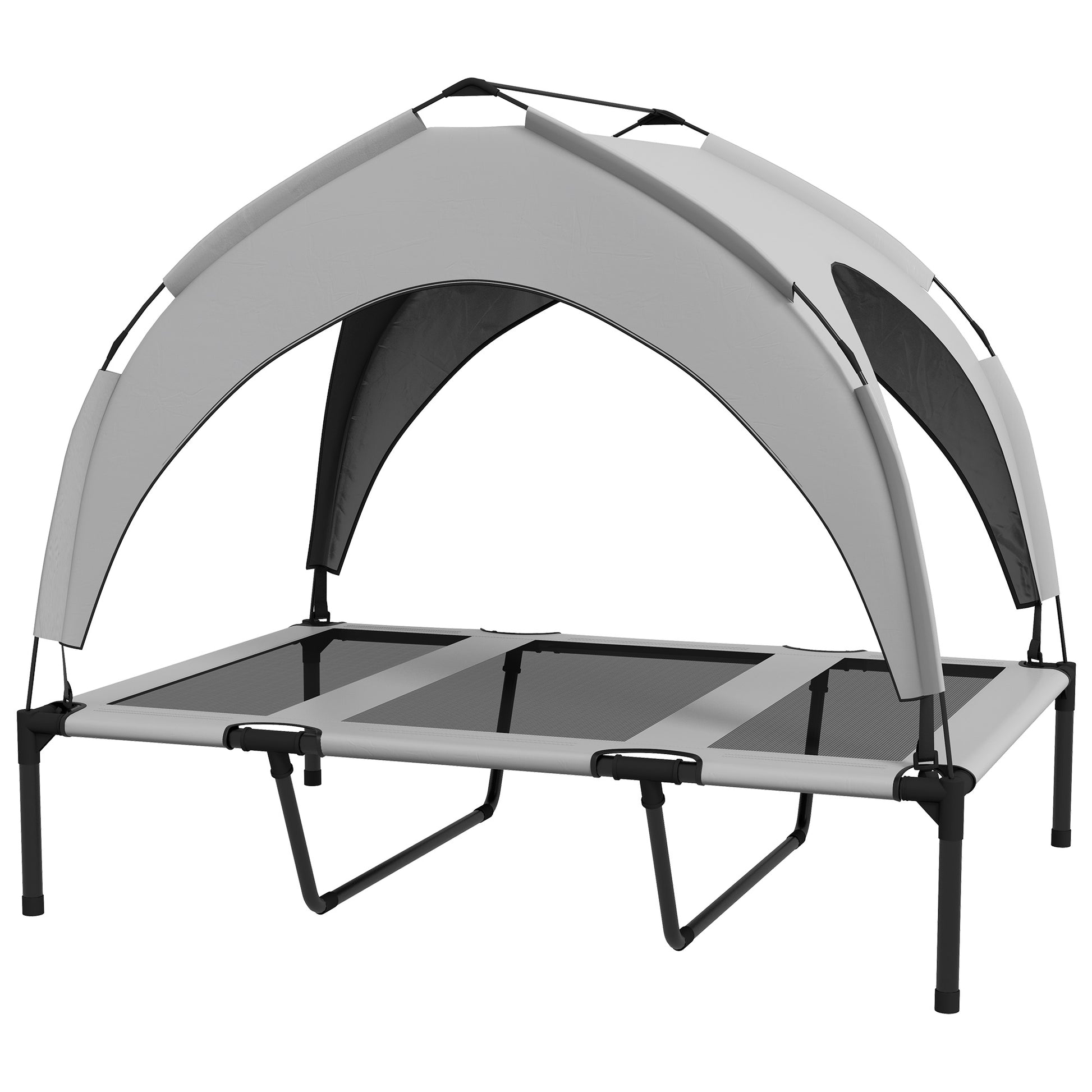 Elevated Dog Bed with Canopy, 42 x 30 Inch, Washable Mesh for Camping - Image 9 of 9