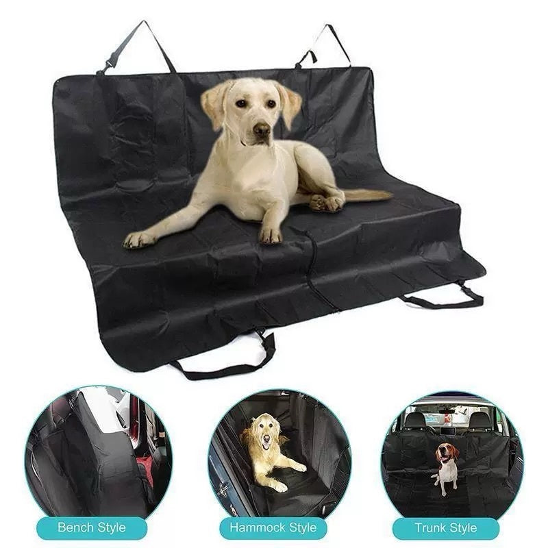 Extra Large Waterproof Dog Car Mat with Handles, Foldable Back Seat Protector - Main Product Image