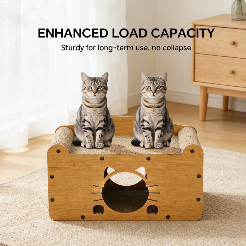 Whisker Cat Scratcher Sofa with Private Den and Scratching Surface - Image 6 of 6