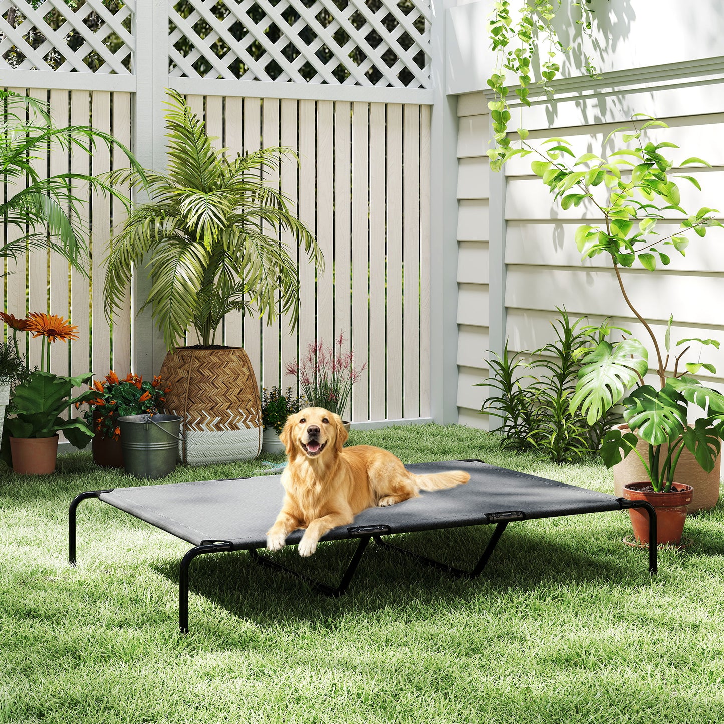 Elevated Dog Bed for Large Breeds, 60 Inch, Gray - Image 7 of 9