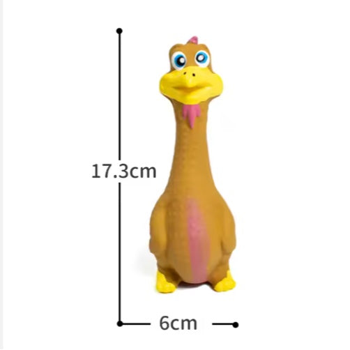 Cute Duck Squeaky Dog Toy, Latex Interactive Chew Toy - Image 6 of 7