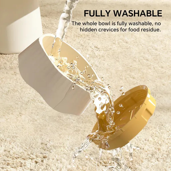 Dual Mode Cat Slow Feeder Bowl, Switchable Fast and Slow Feed - Side Angle