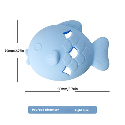 Fish Shaped Dog Treat Dispenser, Food Grade Silicone Slow Feeder - Detailed View