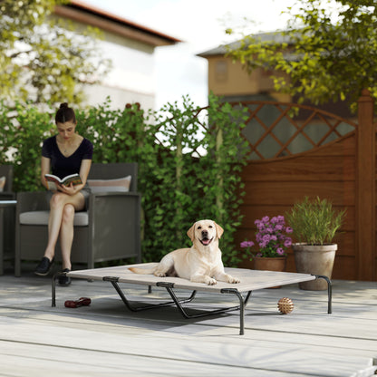 Elevated Dog Bed for Large Breeds, 60 Inch, Beige - Main Product Image