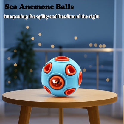 Dog Rubber Ball with Bell 2 Pack, Interactive Chew Toy for Puppies - Detailed View