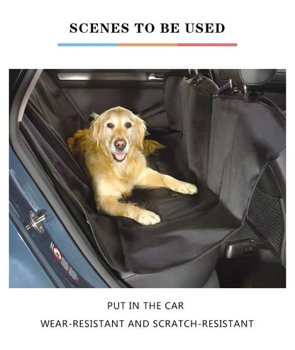 Extra Large Waterproof Dog Car Mat with Handles, Foldable Back Seat Protector - Detailed View