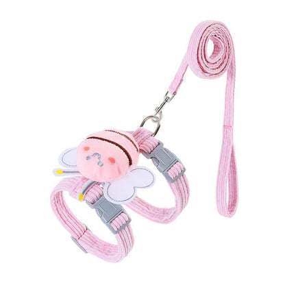 Cat Harness and Leash Set with Wing Decoration, Walking Vest - Size Reference