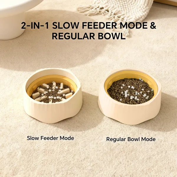 Dual Mode Cat Slow Feeder Bowl, Switchable Fast and Slow Feed - Features and Details