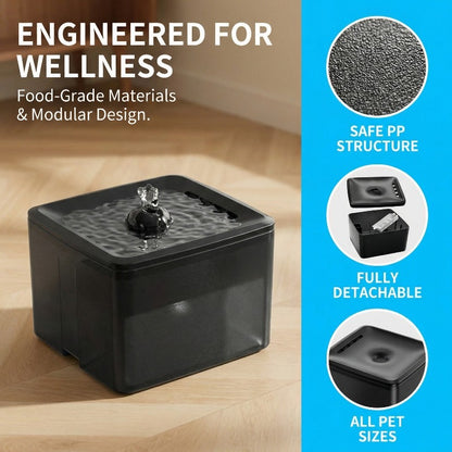 Ultra Silent Pet Water Fountain 3800ML, USB Powered, Easy Clean - Main Product Image