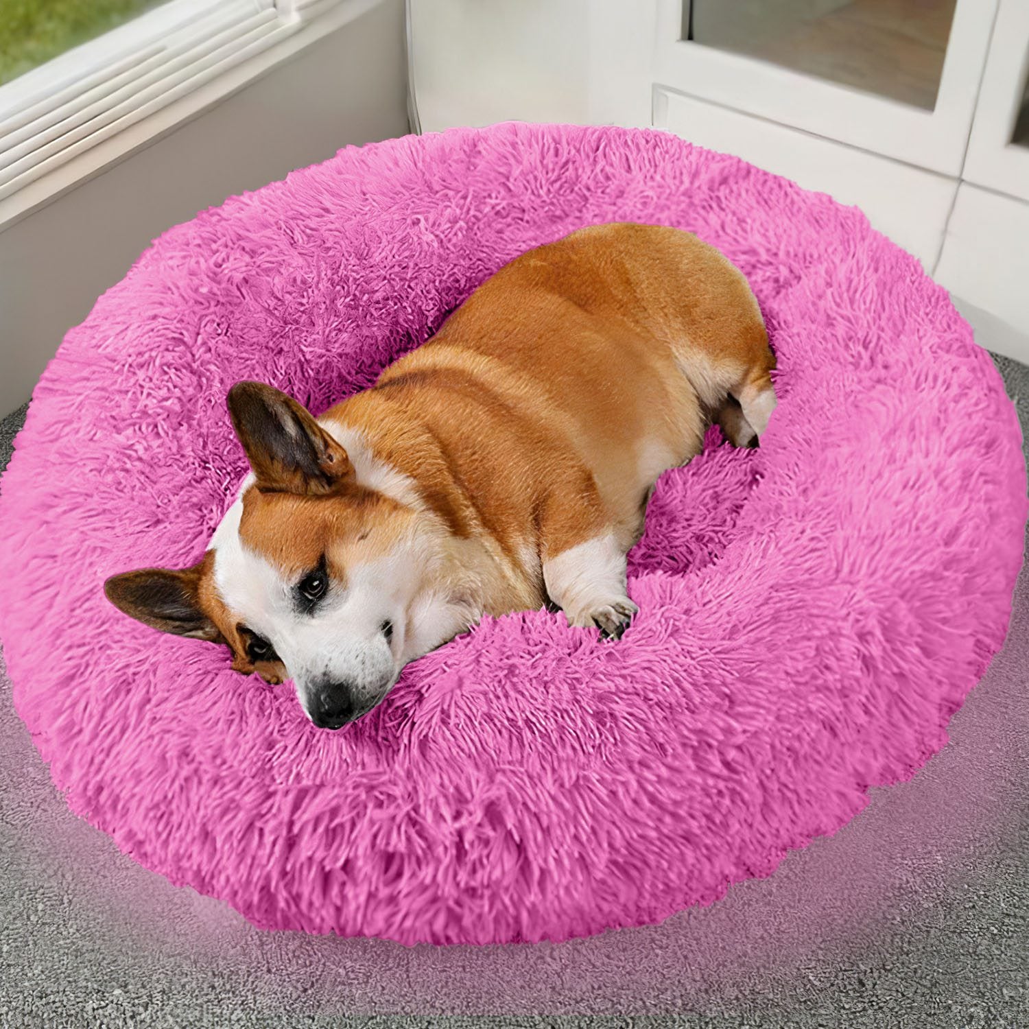 Soft Warm Fleece Pet Bed, Cozy Nest Sofa Cushion for Dogs and Cats - Main Product Image