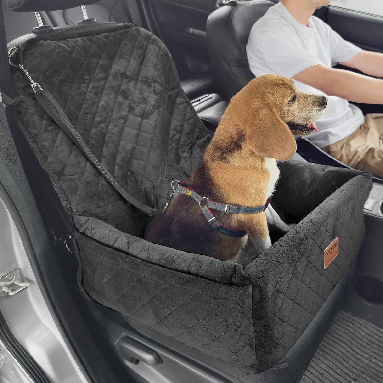 Dog Booster Car Seat for Small and Medium Dogs up to 40 lbs, Black - Image 6 of 6