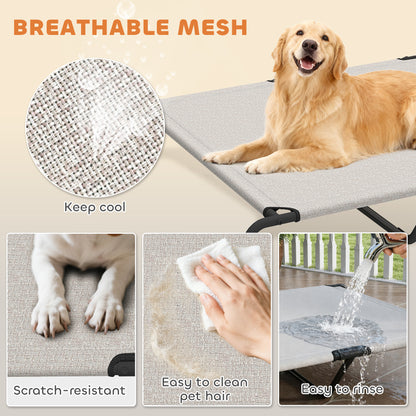 Elevated Dog Bed for Large Breeds, 60 Inch, Beige - Image 8 of 9