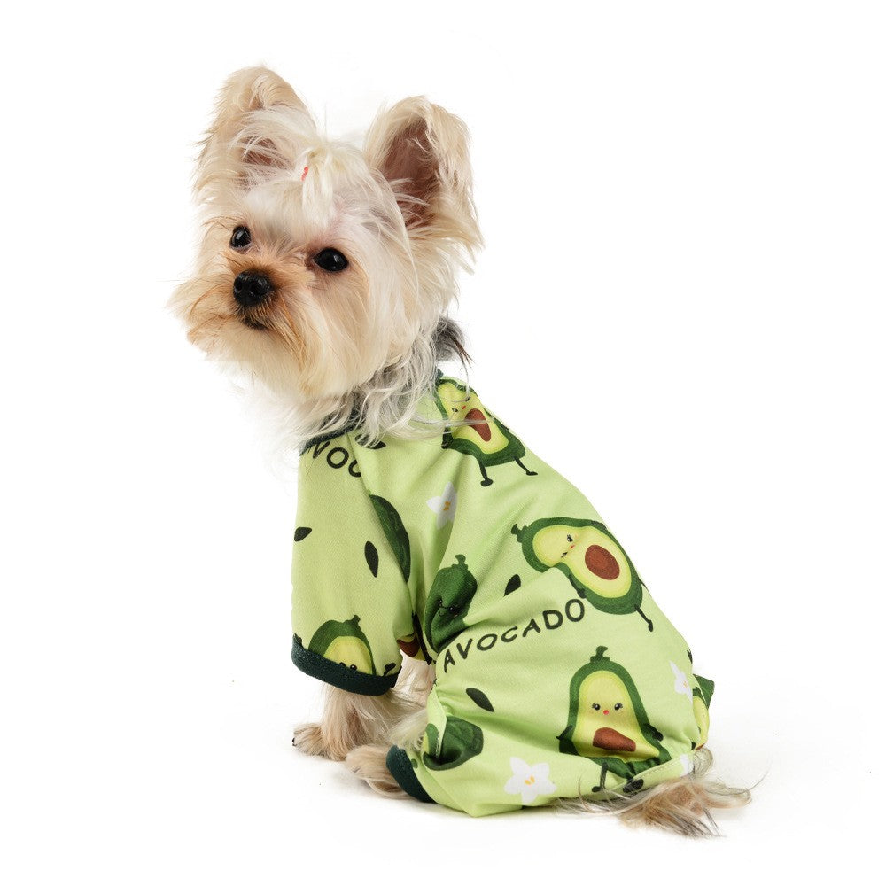 Cozy Pet Pajamas Jumpsuit, Four Season Dog Onesie for Small to Medium Dogs - Side Angle
