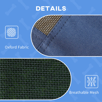 Elevated Dog Bed 30 Inch with UV Protection Canopy, Dark Blue - Image 6 of 9