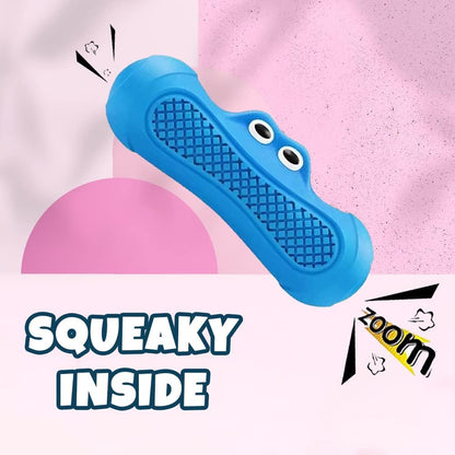 Monster Squeaky Dog Toys, Rubber Chew Toys for Aggressive Chewers, Non Toxic - Detailed View