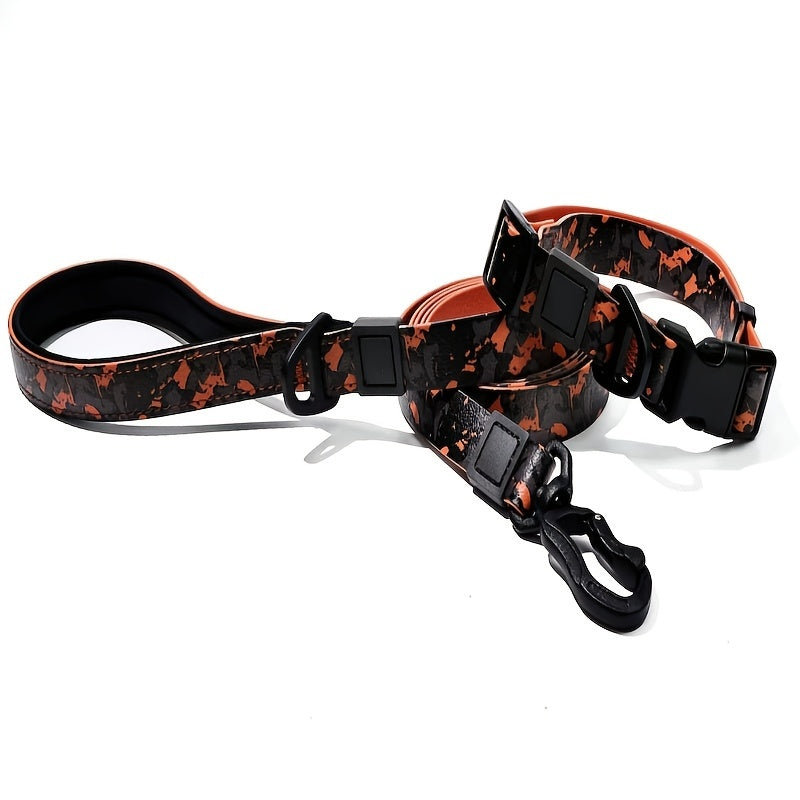 UV Printed Dog Leash and Collar Set, Waterproof PVC, for Small Dogs - Image 12 of 12