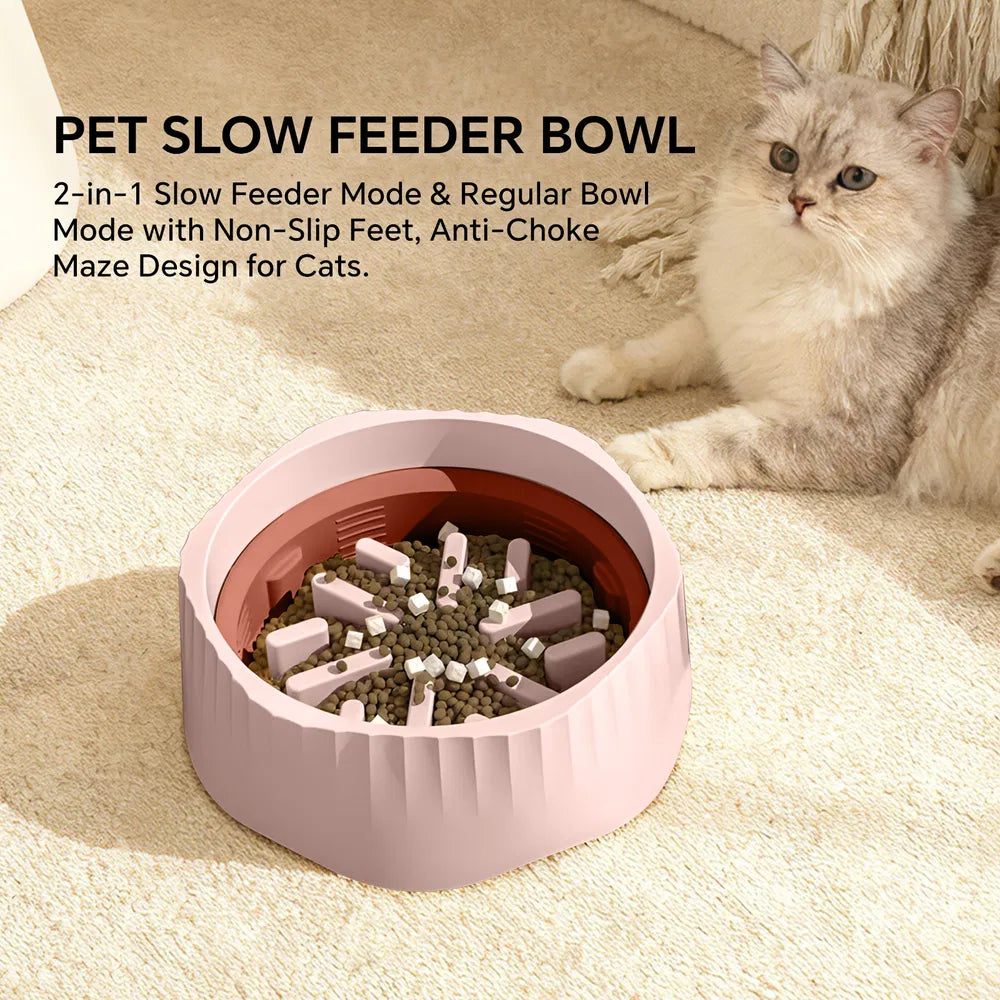 Dual Mode Cat Slow Feeder Bowl, Switchable Fast and Slow Feed - Image 8 of 9