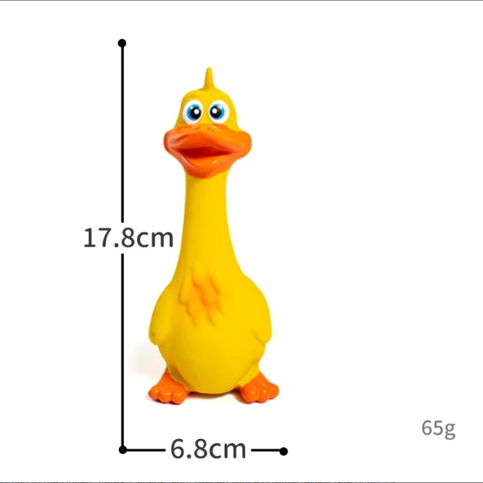 Cute Duck Squeaky Dog Toy, Latex Interactive Chew Toy - Image 7 of 7