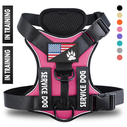 Reflective Breathable Dog Harness Strap, Solid Color Polyester - Image 10 of 11