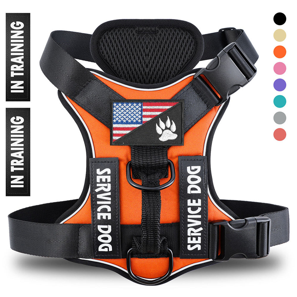 Reflective Breathable Dog Harness Strap, Solid Color Polyester - Image 9 of 11