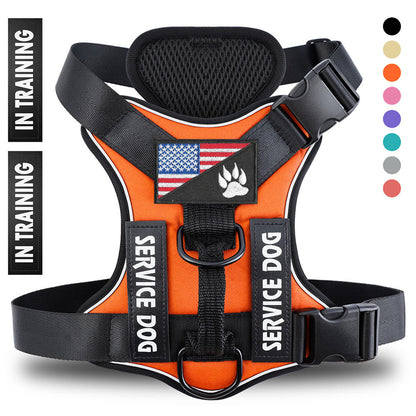 Reflective Breathable Dog Harness Strap, Solid Color Polyester - Image 9 of 11
