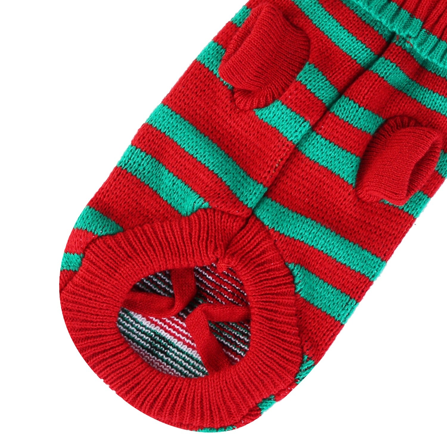 Pet Christmas Turtleneck Sweater with Snowman Stripes for Dogs and Cats - Image 6 of 11