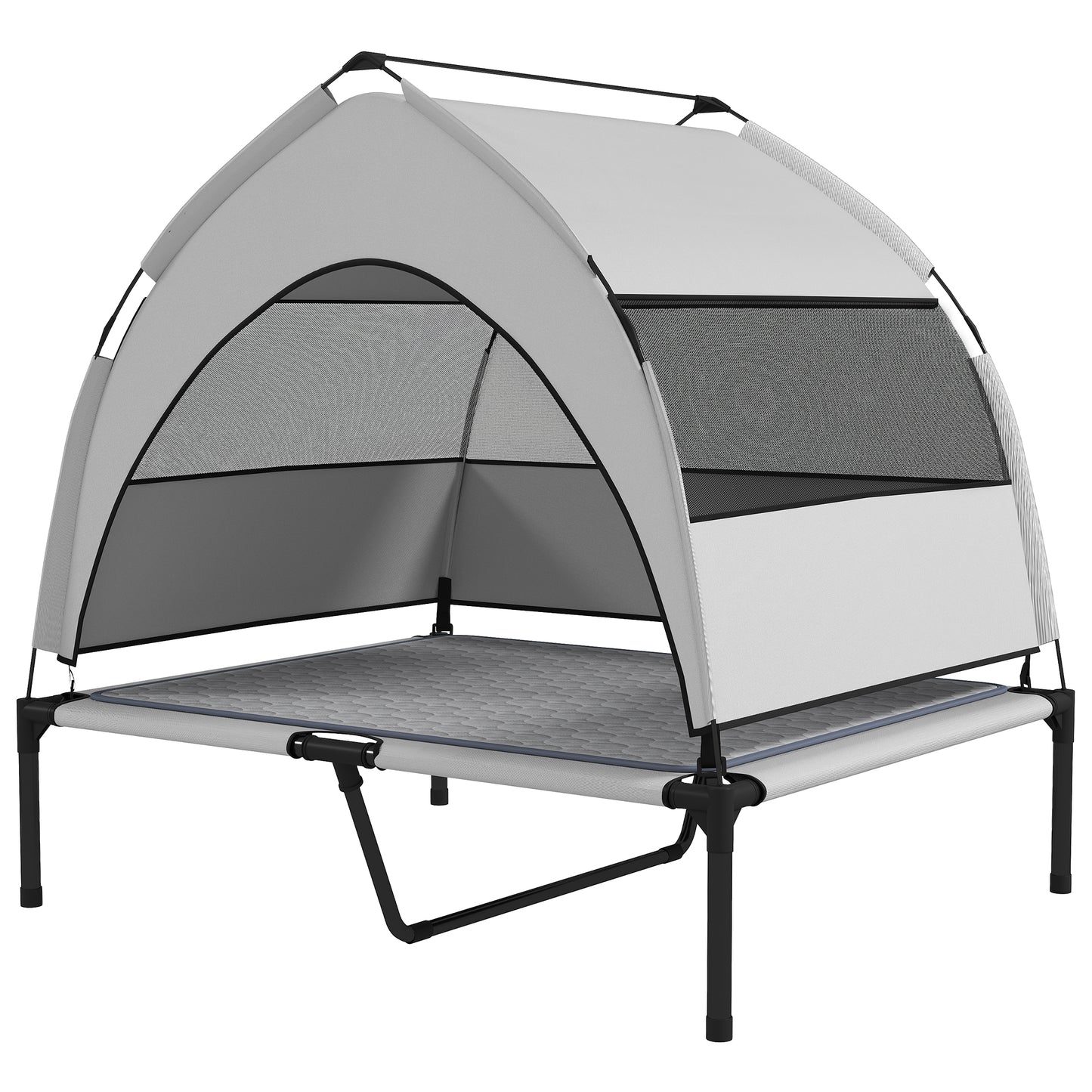 Elevated Dog Bed with Removable Canopy, Cooling Pad and Storage Bag - Image 9 of 9
