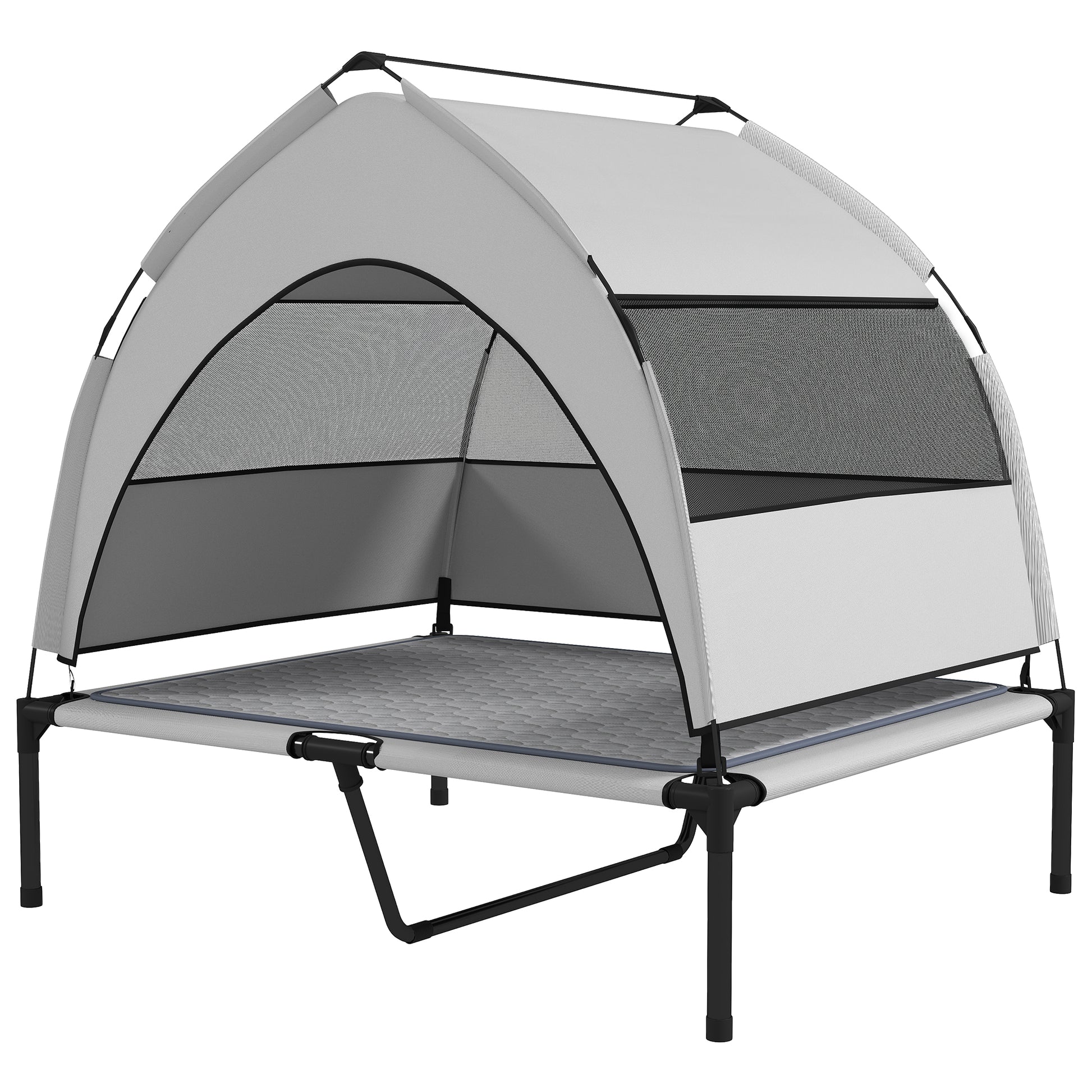 Elevated Dog Bed with Removable Canopy, Cooling Pad and Storage Bag - Image 9 of 9