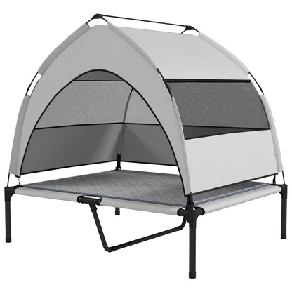 Elevated Dog Bed with Removable Canopy, Cooling Pad and Storage Bag - Image 9 of 9