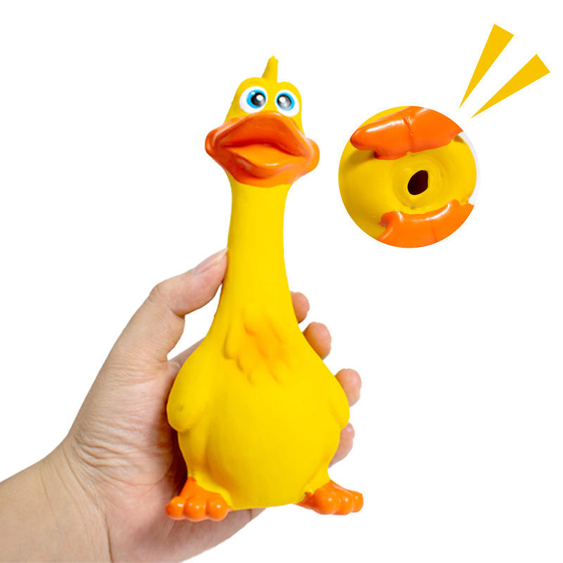 Squeaky Latex Chicken Dog Toys 3 Pack, Eco Friendly Interactive Chew - Detailed View