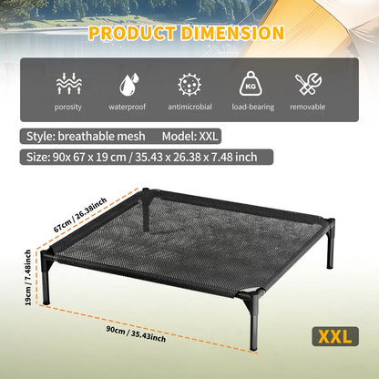 Elevated Breathable Mesh Pet Bed for Indoor and Outdoor Use - Image 8 of 9