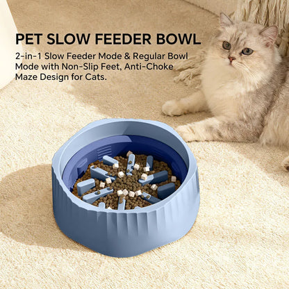 Dual Mode Cat Slow Feeder Bowl, Switchable Fast and Slow Feed - Image 6 of 9